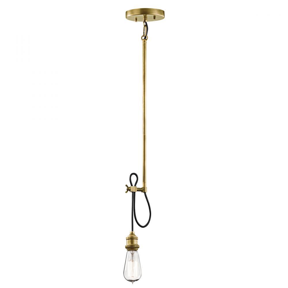 Rumer™ 1 Light Convertible Pendant Natural Brass