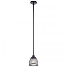 Kichler 52272BK - Voclain 7.75" 1 Light Mini Pendant with Mesh Shade in Black