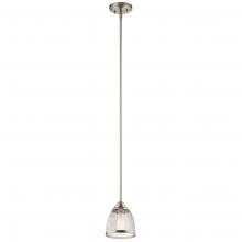 Kichler 52272NI - Voclain 7.75" 1 Light Mini Pendant with Mesh Shade in Brushed Nickel