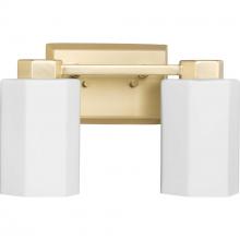  P300477-191 - Estrada Collection Two-Light Brushed Gold Contemporary Bath & Vanity Light