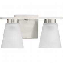 Progress P300500-009 - Tanner Collection Two-Light Brushed Nickel Transitional Vanity Light