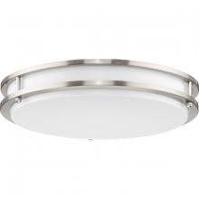  P350275-009-CS - Abide Collection 5-CCT Integrated LED Brushed Nickel Contemporary 14" Medium Flush Mount Light