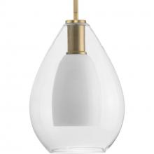  P500438-191 - Carillon Collection One-Light Brushed Gold Contemporary Pendant