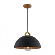  AC12000BB - Pantheon-1-Light Pendant-15.75"-Black/Rust Brass