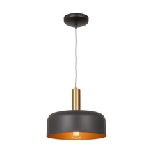  AC7421BB - Orsa Collection 1-Light Pendant Black and Brushed Brass