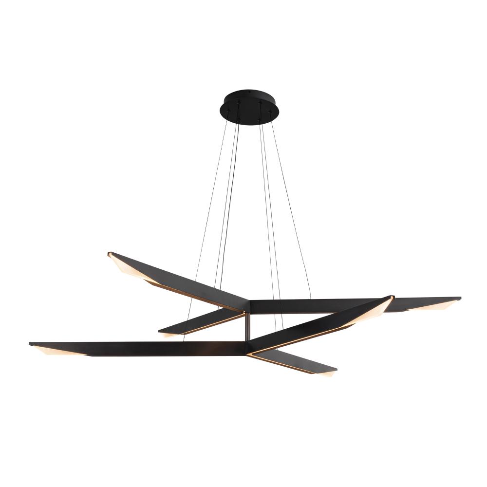 Tachi 41-in Urban Bronze LED Chandelier