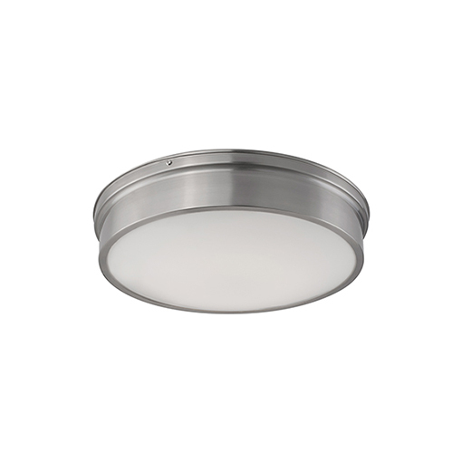 Industrial Style Round 21 W 3000K LED Flush Mount / WHITE GLASS