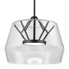  PD61418-CL/BK - Deco 18-in Clear/Black LED Pendant