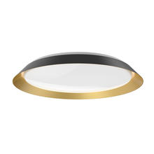 Kuzco Lighting Inc FM43423-BK/GD - Jasper 23-in Black/Gold LED Flush Mount