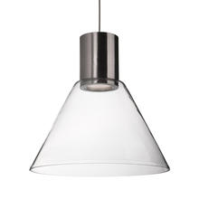  PD11612-BN - Single LED Pendant with Heavy Gauge Steel and Clear Glass