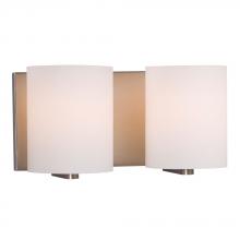 Galaxy Lighting ES710232BN - 2-Light Bath & Vanity Light - in Brushed Nickel finish with Satin White Glass