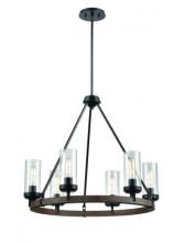 DVI DVP38626GR+IW-CL - Okanagan 6 Light Chandelier