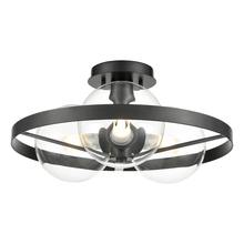  DVP27011GR-CL - Courcelette 3 Light Semi-Flush Mount