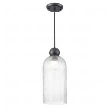  DVP37621EB-RIC - Hariette 17" Ribbed Pendant, Black