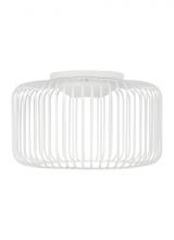 Visual Comfort & Co. Modern Collection 700FMKAI15W-LED930 - Kai Dimmable LED Modern 15 1-light Ceiling Flush Mount Light in a Matte White Finish