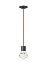 Visual Comfort & Co. Modern Collection 700TDKIRAP1PB-LEDWD - Modern Kira Dimmable LED Ceiling Pendant Light in a Black Finish