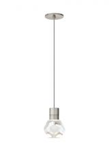 Visual Comfort & Co. Modern Collection 700TDKIRAP1YS-LED922 - Modern Kira Dimmable LED Ceiling Pendant Light in a Satin Nickel/Silver Colored Finish