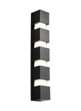 Visual Comfort & Co. Modern Collection 700OWSQGE92731BUNV - Modern Leagan Geometric X-Large Wall Sconce Light in a Black Finish