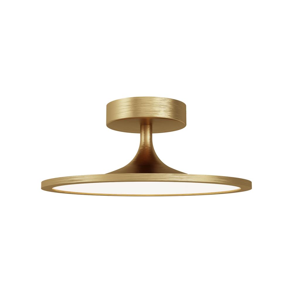 Issa 12-in Brushed Gold LED Semi Flush Mount