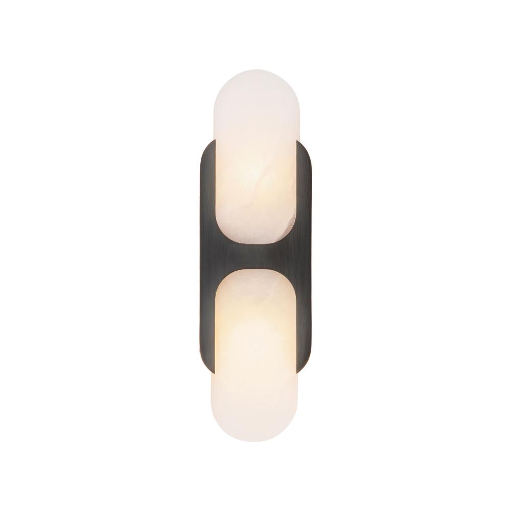 Odin 14-in Urban Bronze/Alabaster Socket Wall Vanity