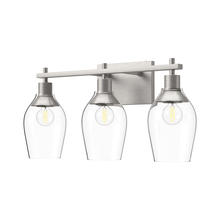  VL538322BNCL - Kingsley 22-in Brushed Nickel/Clear Glass 3 Lights Vanity