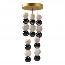  MP321805NB - Onyx 5 Head Natural Brass LED Multi Pendant