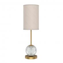 Alora Lighting TL321201NBWL - Marni 21-in Natural Brass/White Linen LED Table Lamp