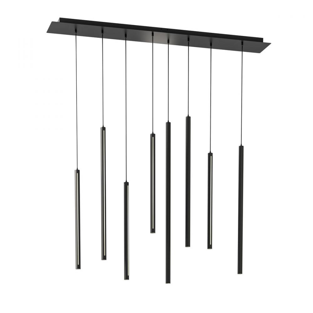 8 Light Square CCT LED Duo-Light Cylinder Pendant Cluster