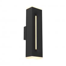 Dals LWJ16-CC-BK - 16 Inch Rectangular CCT Dual Light Wall Sconce