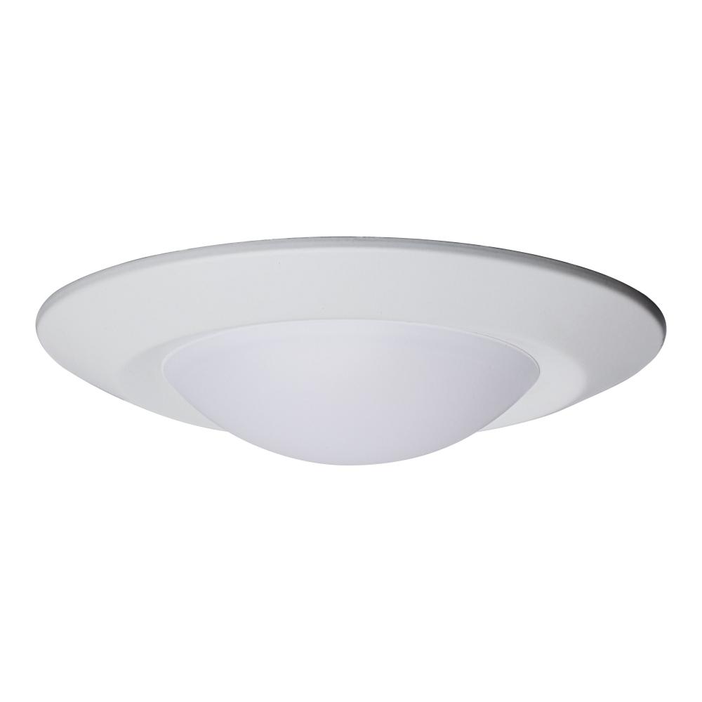 6 Inch; LED Flush Mount Fixture; Disk Light; Round; 10 Watt; 3000K; White Finish; 24pk