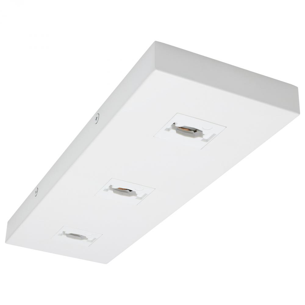 Triple Monopoint Adapter; Rectangular; White Finish