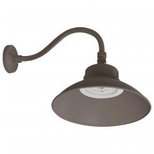  65/662 - LED Gooseneck; 30W/40W/50W; CCT Selectable 3K/4K/5K; Bronze; 120-277V; With Photocell