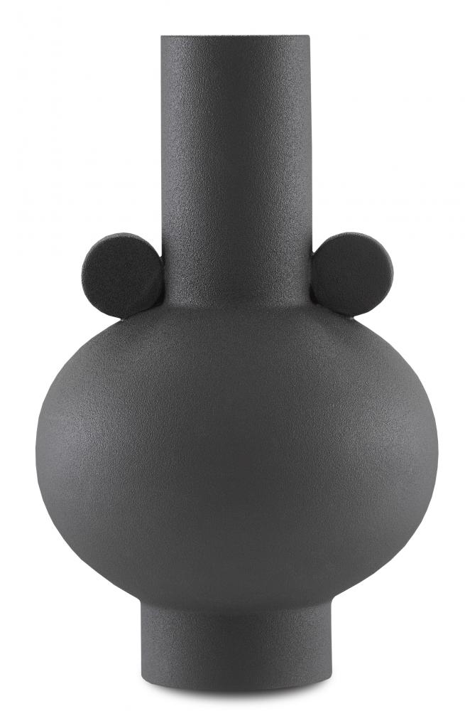 Happy 40 Round Black Vase