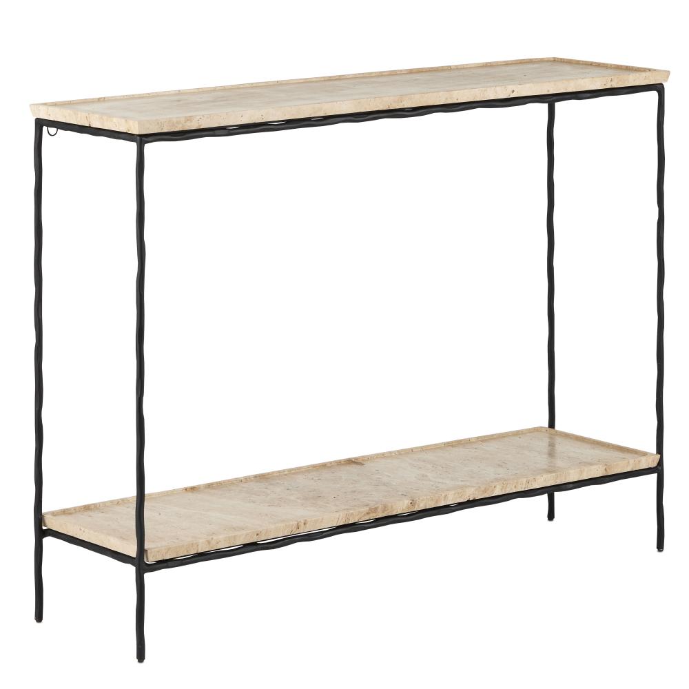 Boyles Travertine Console Table