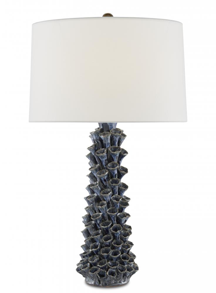 Sunken Blue Table Lamp