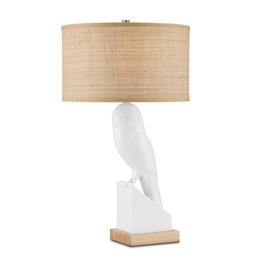 Snowy Owl White Table Lamp