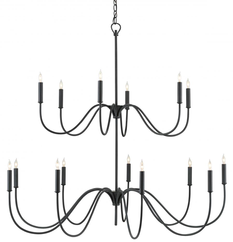 Tirrell Medium Black Chandelier