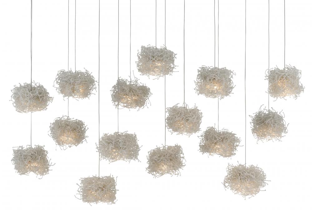 Birds Nest 15-Light Linear Multi-Drop Pendant