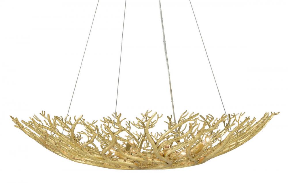 Sea Fan Gold Bowl Chandelier