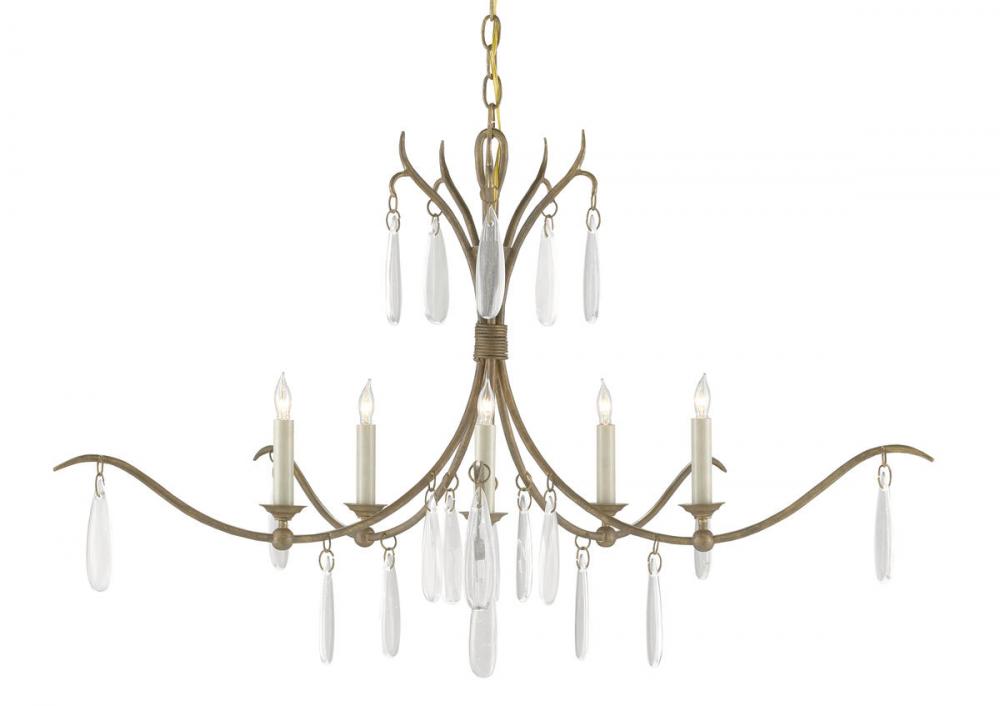 Marshallia Small Brass Chandelier