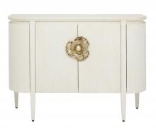 Currey 3000-0201 - Briallen White Demi-Lune Cabinet