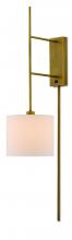  5000-0076 - Savill Brass Wall Sconce, White Shade