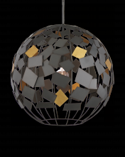  9000-1089 - Moon Night Gray & Gold Orb Chandelier