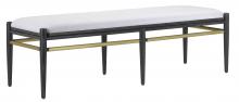 Currey 7000-0311 - Visby Muslin Black Bench