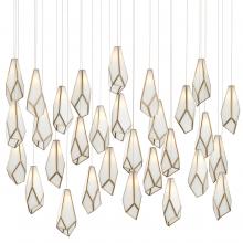 Currey 9000-1038 - Glace White 30-Light Linear Multi-Drop Pendant