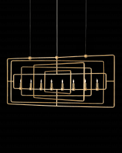  9542 - Metro Gold Rectangular Chandel