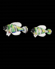  1200-0564 - Rialto Green Glass Fish Set of