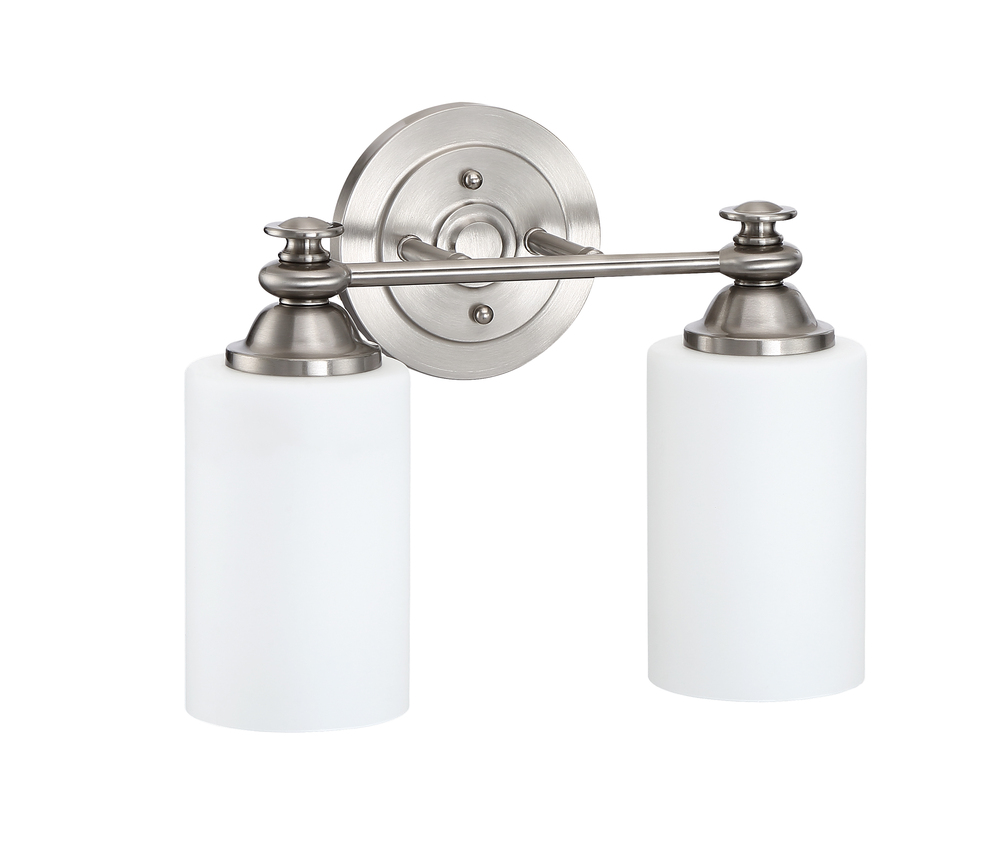 Dardyn 2 Light Vanity in Brushed Polished Nickel