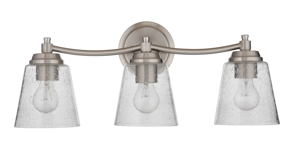 Tyler 3 Light Vanity in Brushed Polished Nickel