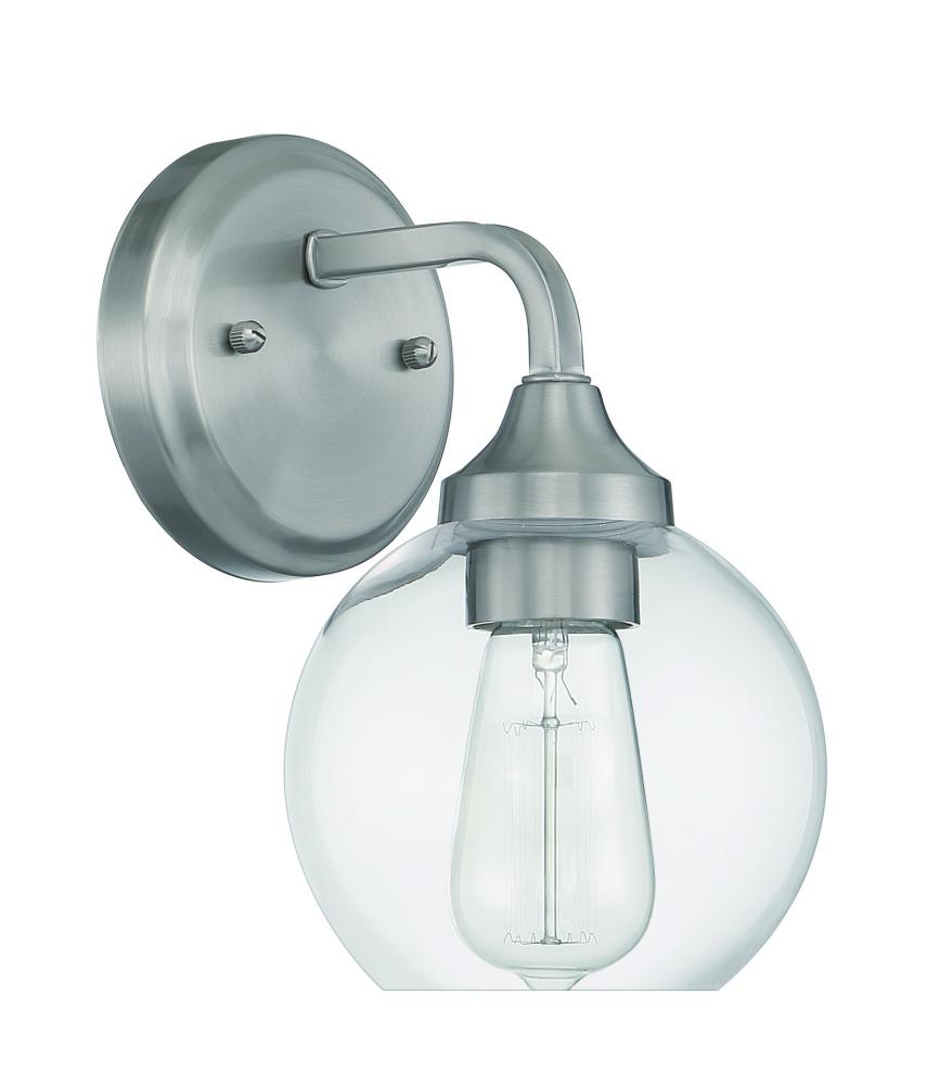 Glenda 1 Light Wall Sconce in Brushed Polished Nickel